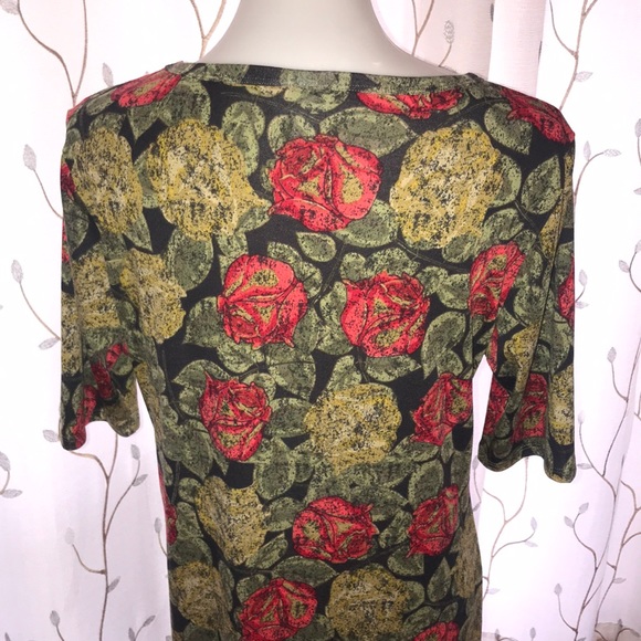 LuLaRoe Julia Green, Red, Black Dress XL - Picture 2 of 6